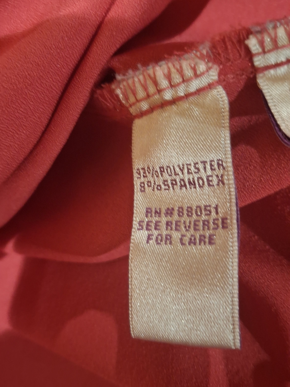 V-Neck Short Sleeve Tee in Coral Pink - Picture 4 of 10